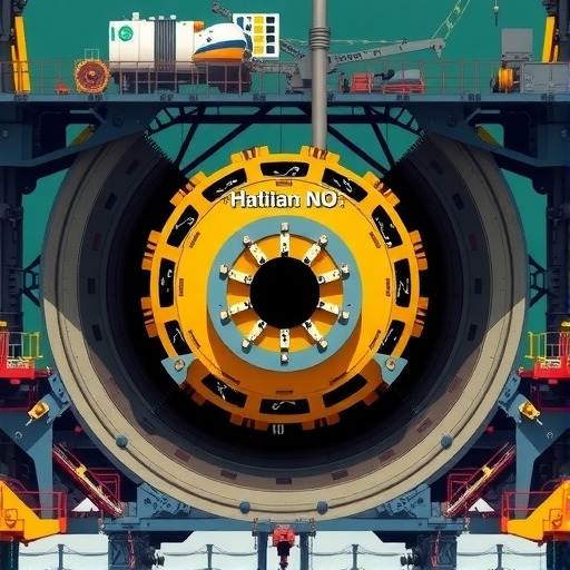世界最长的海底公路隧道“海天号”盾构机刀盘顺利下井 世界最长的海底公路隧道“海天号”盾构机刀盘顺利下井