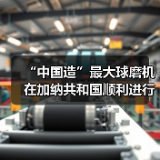 “中国造”最大球磨机在加纳共和国顺利进行吊装 “中国造”最大球磨机在加纳共和国顺利进行吊装