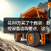 花80万买了个教训:数控设备选购要点,这5条建议值了 花80万买了个教训:数控设备选购要点,这5条建议值了
