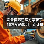 设备保养管理方案花了15万买的教训，别让机器替你交学费