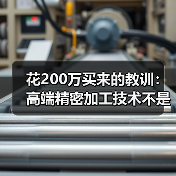 花200万买来的教训:高端精密加工技术不是越贵越好 花200万买来的教训:高端精密加工技术不是越贵越好