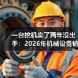 一台挖机卖了两年没出手：2026年机械设备销量数据给我的三个教训