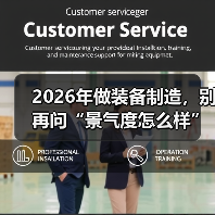 2026年做装备制造，别再问“景气度怎么样”了