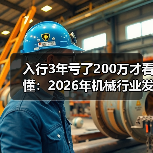 入行3年亏了200万才看懂:2026年机械行业发展现状 入行3年亏了200万才看懂:2026年机械行业发展现状