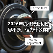 2026年机械行业利好消息不断,但为什么你的厂子还在亏? 2026年机械行业利好消息不断,但为什么你的厂子还在亏?