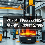 2026年机械行业利好消息不断,但为什么你的厂子还在亏? 2026年机械行业利好消息不断,但为什么你的厂子还在亏?