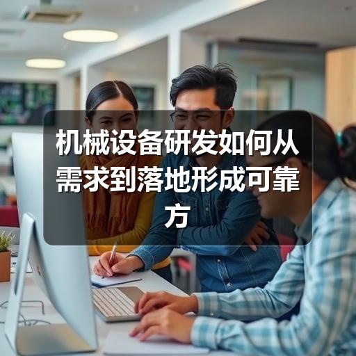 机械设备研发如何从需求到落地形成可靠方案 机械设备研发如何从需求到落地形成可靠方案
