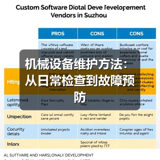 机械设备维护方法:从日常检查到故障预防的实用指南 机械设备维护方法:从日常检查到故障预防的实用指南